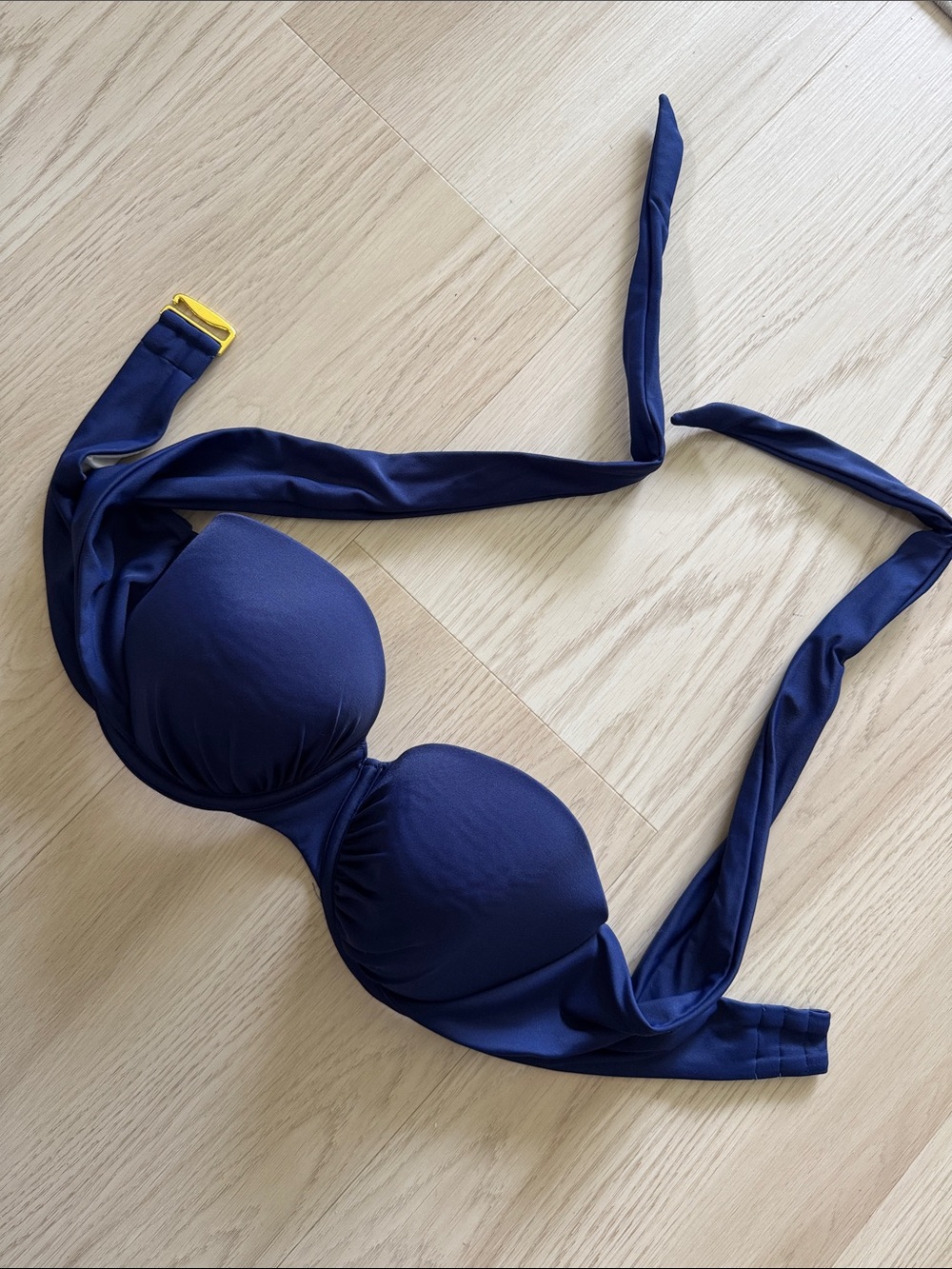34D Victoria's Secret Bikini Convertible top halter or strapless navy